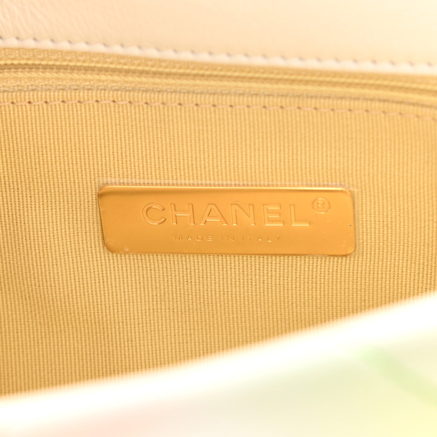 Printed Goatskin Quilted Medium Chanel 19 Flap White Multicolor