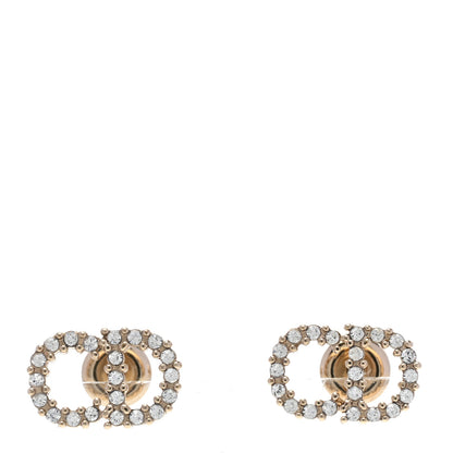 Christian Dior Crystal Clair D Lune Earrings Gold 1 of 5