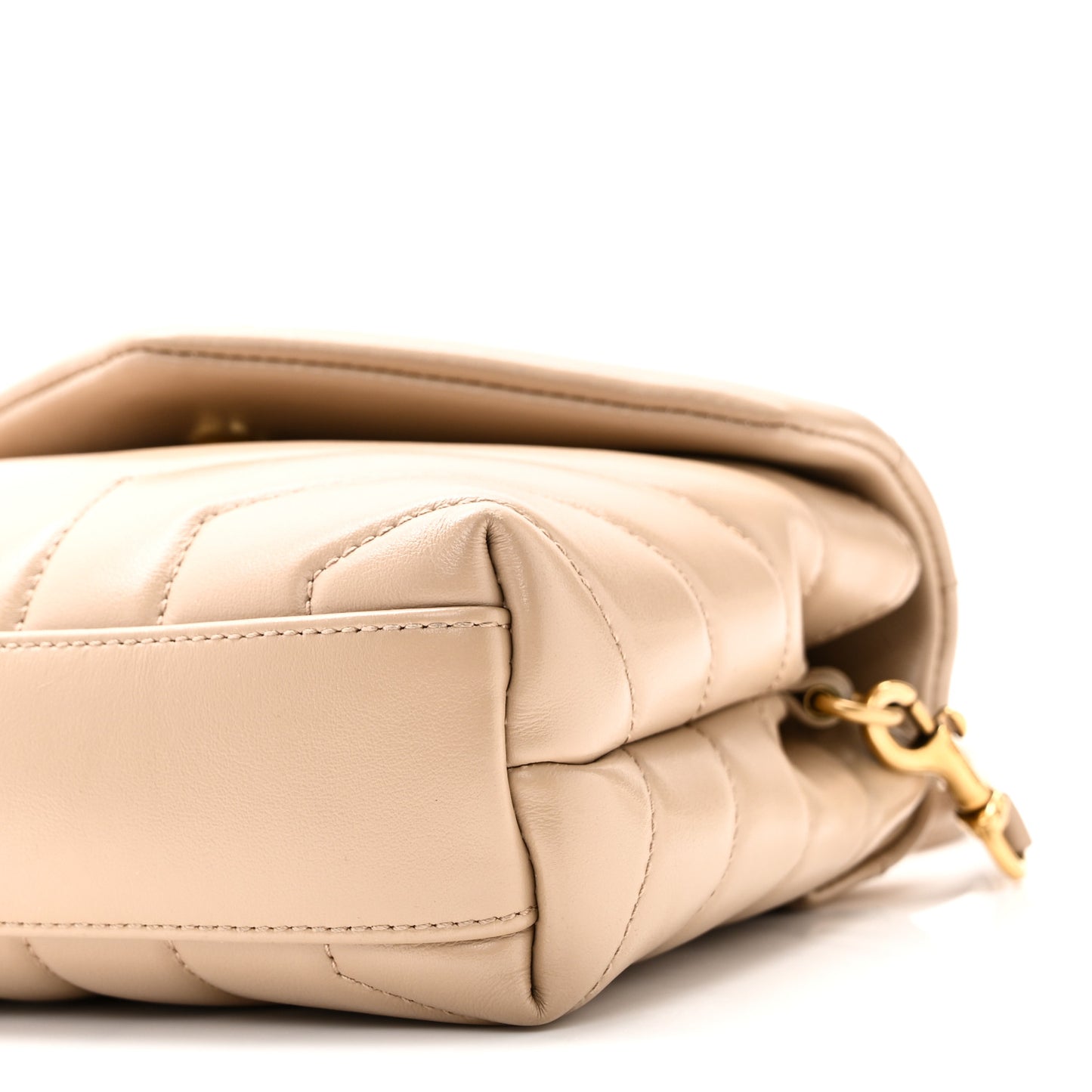 Calfskin Y Quilted Monogram Toy Loulou Crossbody Bag Dark Beige