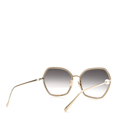 Louis Vuitton Pearl LV Cat Eye Sunglasses Z2016U Gold 8 of 14