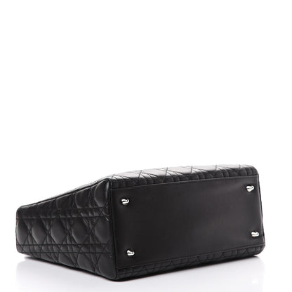 Christian Dior Lambskin Cannage Medium Lady Dior Black 3 of 13