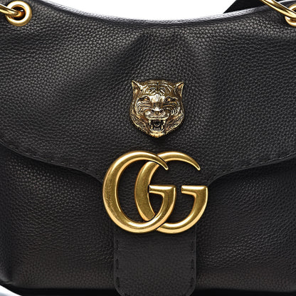 Gucci Cellarius Calfskin Feline GG Marmont Flap Shoulder Bag Black 16 of 16