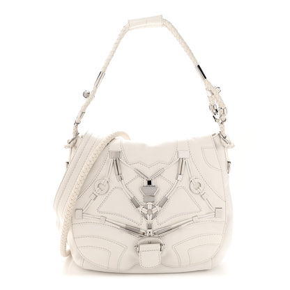 Gucci Calfskin Techno Horsebit Large Flap White 1 of 15