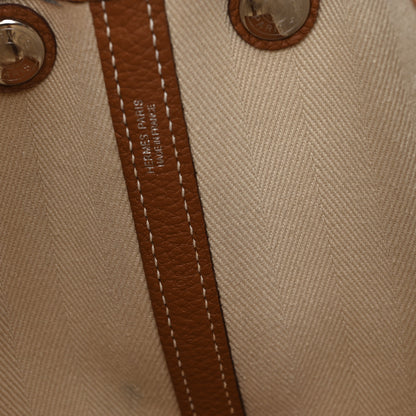 Hermes Grand Chevron Weave Negonda Garden Party 30 TPM Tote Craie Gold 7 of 11