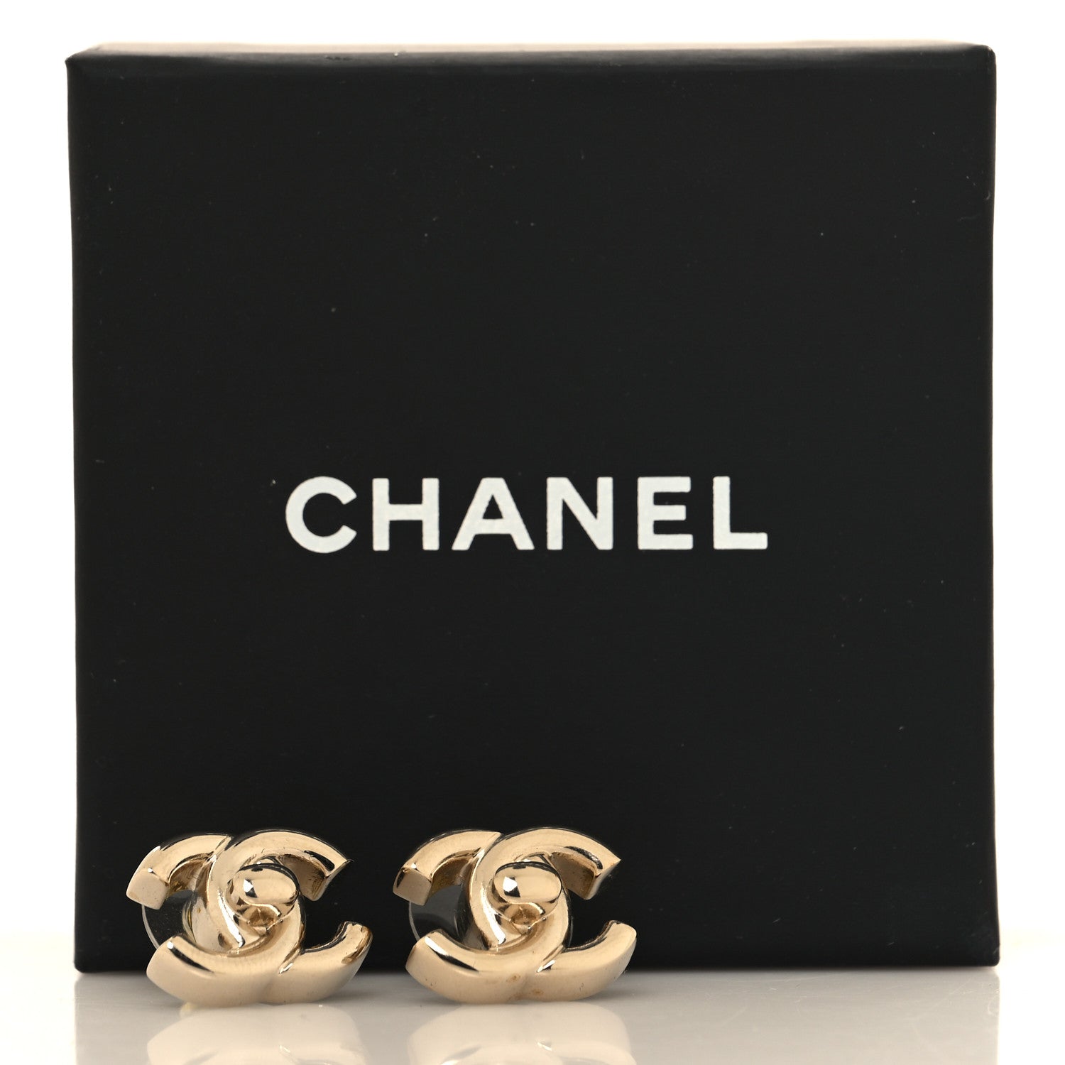 Chanel Metal CC Turnlock Earrings Gold 5 of 5