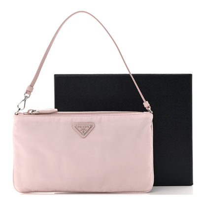 Prada Re-Nylon Vela Saffiano Mini Pochette Bag Alabastro 11 of 11