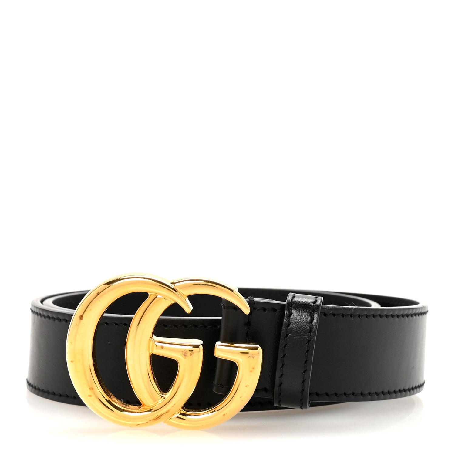 Gucci Calfskin Double G 30mm Belt 75 30 Black 1 of 5