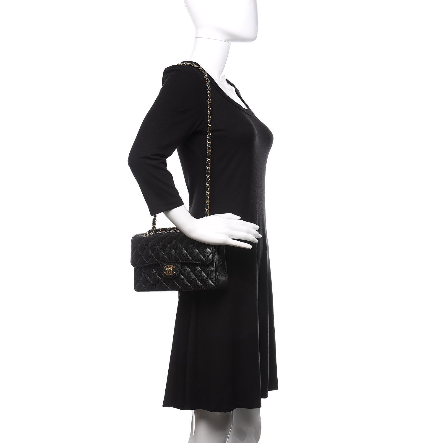 Chanel Caviar Quilted Small Double Flap Black 2 of 15