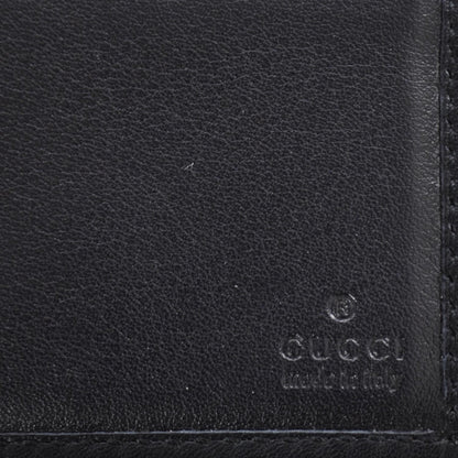 Gucci Guccissima Mens Web Bi-Fold Wallet Navy Blue 8 of 9