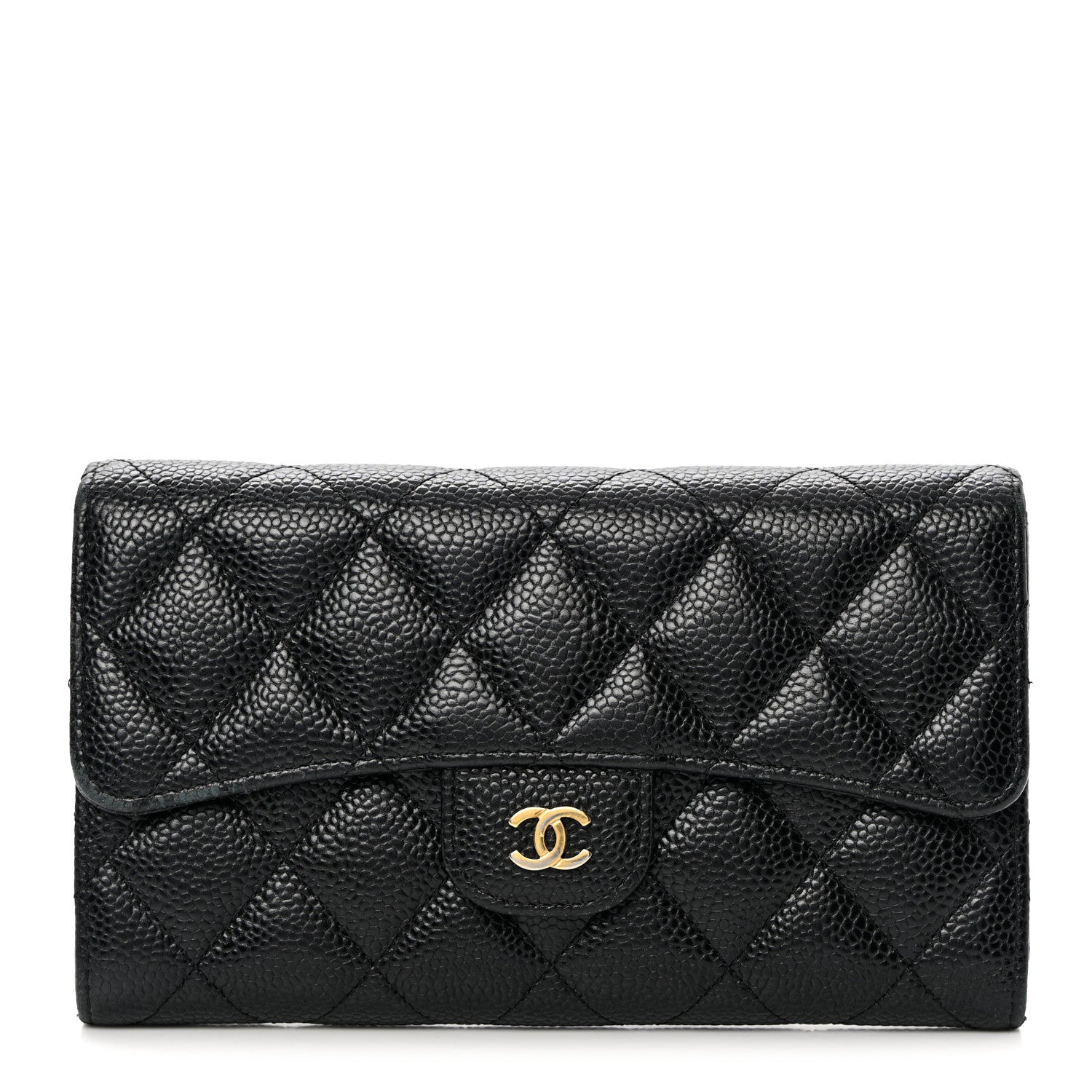 Chanel Caviar Quilted Large Flap Wallet Black 1 of 18