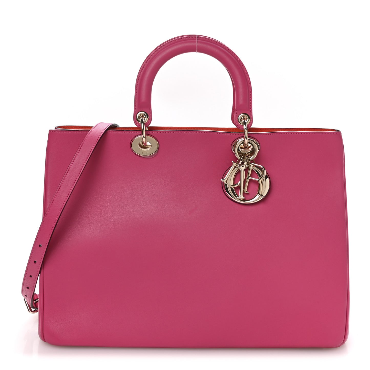 Smooth Calfskin Large Diorissimo Tote Fuchsia