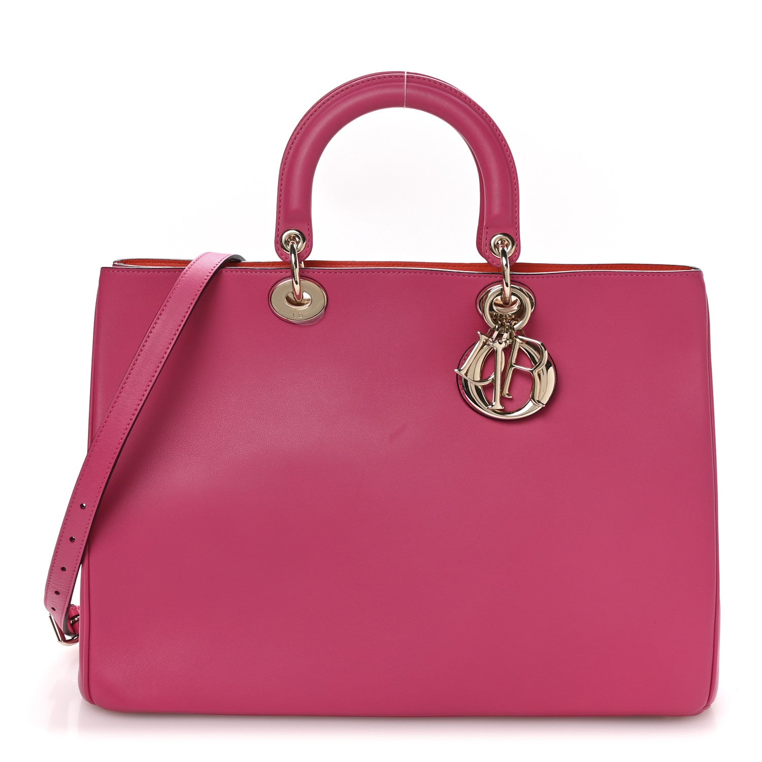 Christian Dior Smooth Calfskin Large Diorissimo Tote Fuchsia 1 of 12