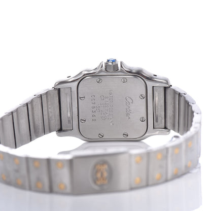 Cartier Stainless Steel 18K Yellow Gold 24mm Santos De Cartier Galbee Quartz Watch 5 of 7