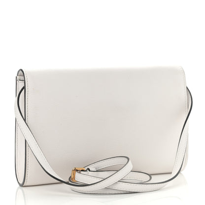 Versace Grained Calfskin La Medusa Crossbody Bag White 3 of 9