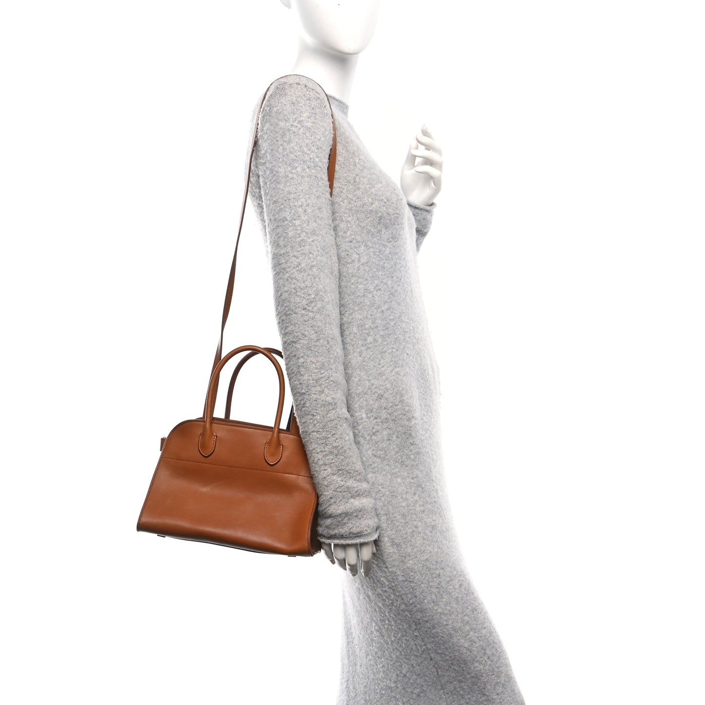Polished Saddle Calfskin Soft Margaux 10 Bag Cuir