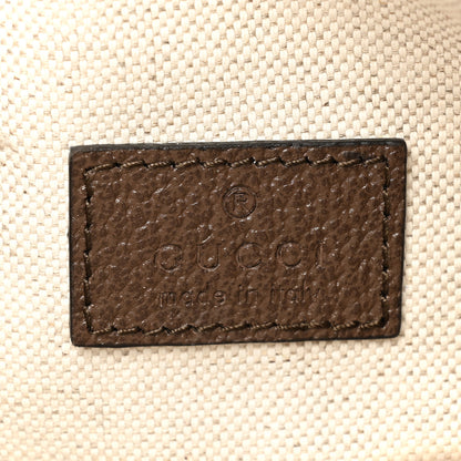 Gucci Monogram Jumbo GG Textured Dollar Calfskin Web Mini Crossbody Bag Camel Ebony New Acero 6 of 11