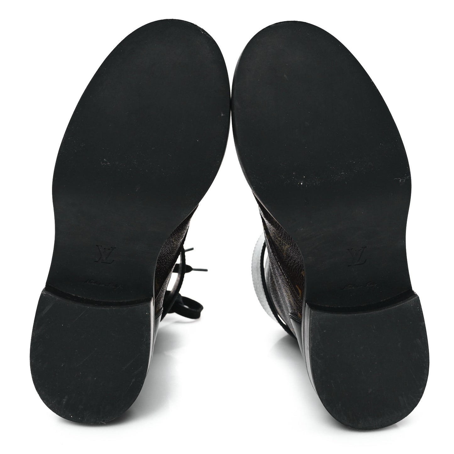 Calfskin Monogram Wonderland Flat Ranger Boots 35.5 Black