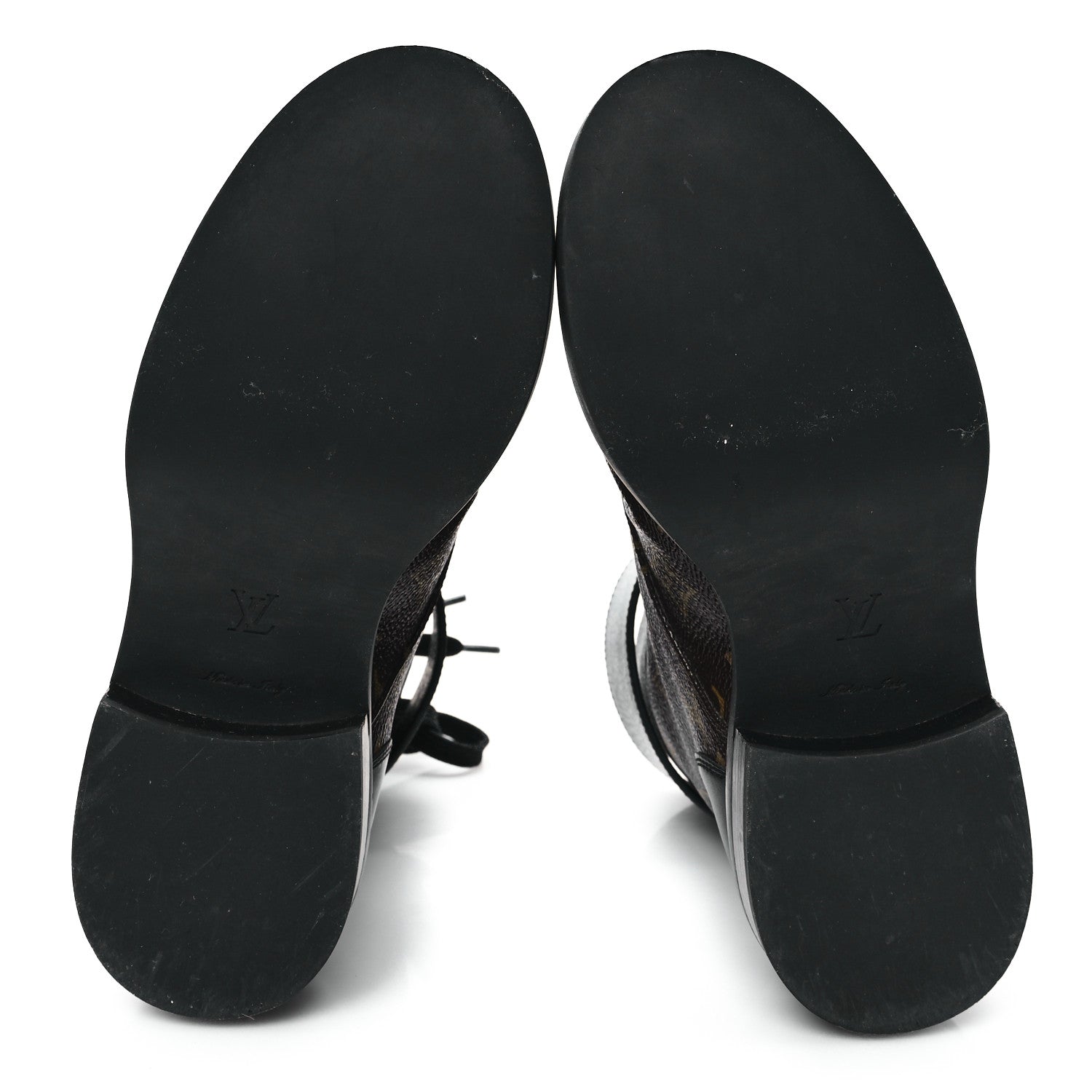 Louis Vuitton Calfskin Monogram Wonderland Flat Ranger Boots 35.5 Black 6 of 9
