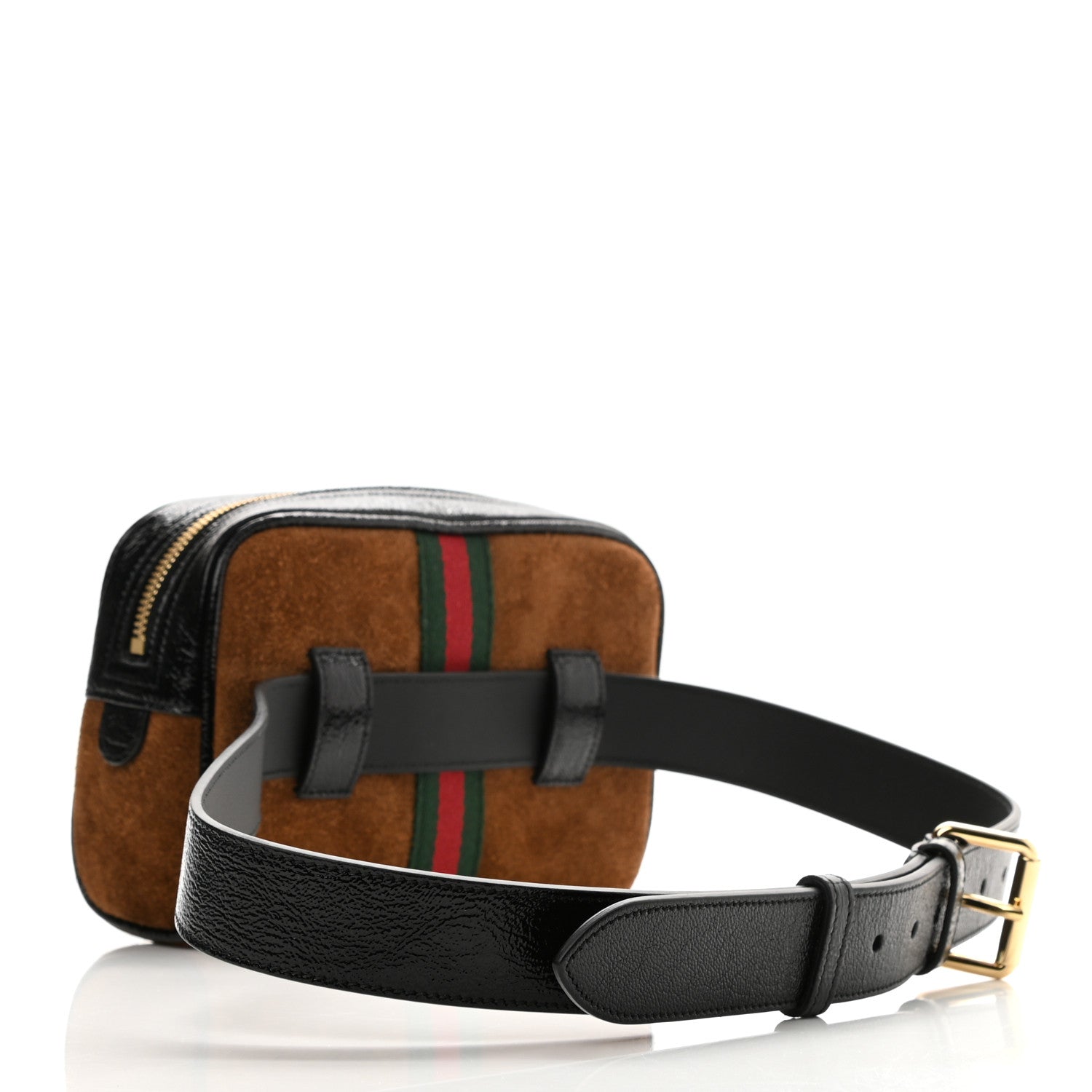Gucci Suede Small Ophidia Belt Bag 85 34 Brown 2 of 7
