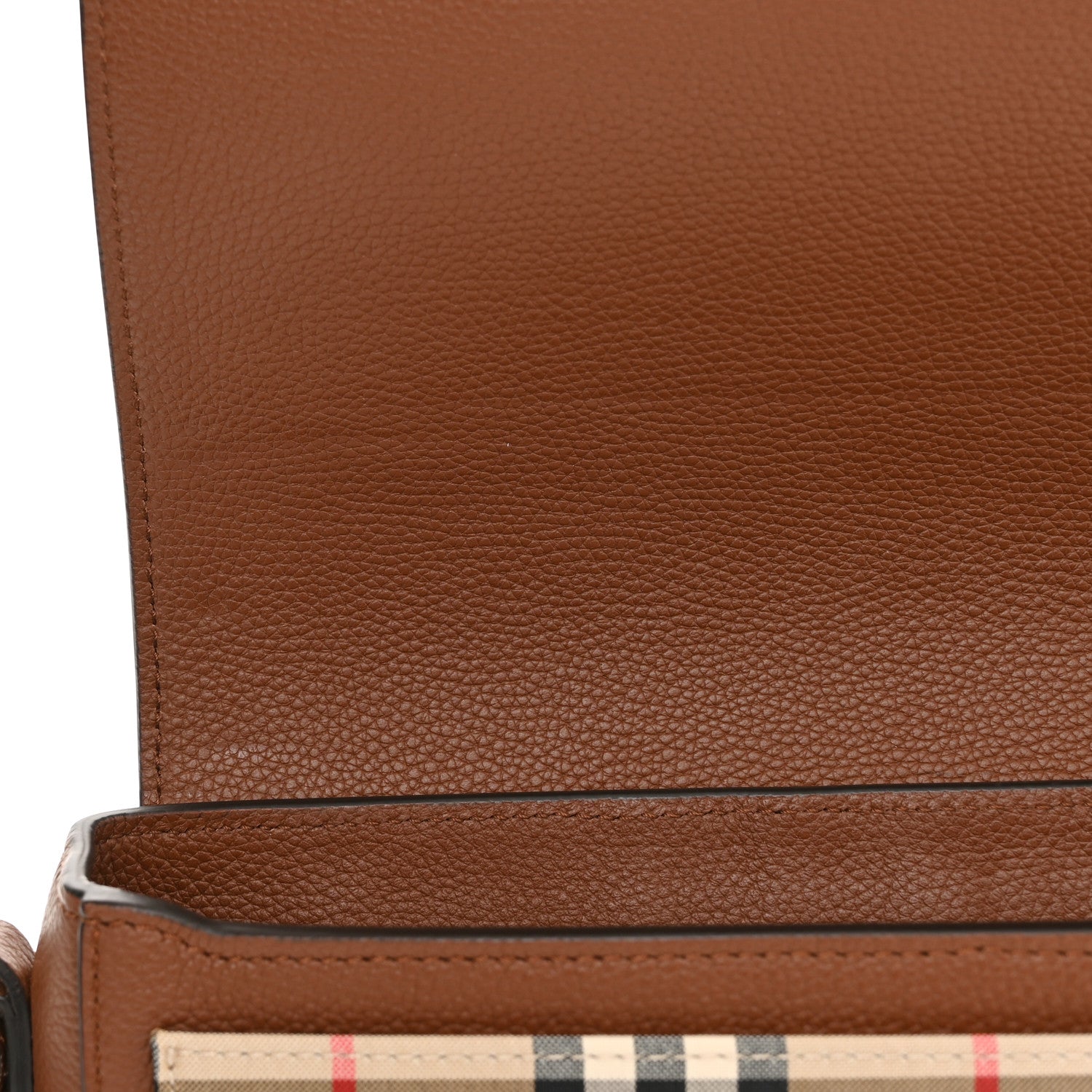 Burberry Calfskin Vintage Check Note Crossbody Bag Malt Brown 10 of 11
