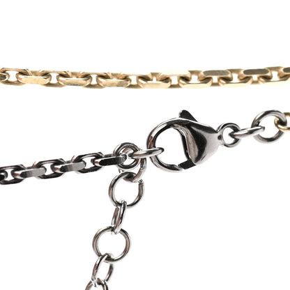 Chanel Glass Pearl Strass CC Long Necklace Gold Silver 5 of 7
