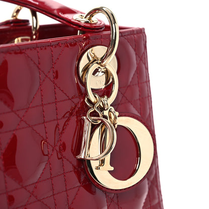Christian Dior Patent Cannage Medium Lady Dior Red 11 of 12
