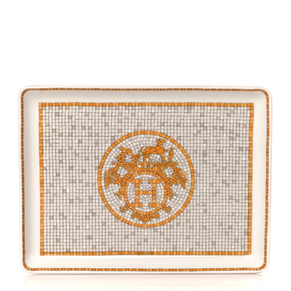 Hermes Porcelain Mosaique au 24 Gold Sushi Plate 1 of 7