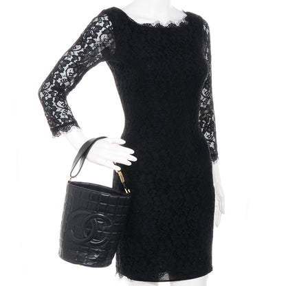 Chanel Lambskin Chocolate Bar CC Handbag Black 2 of 7