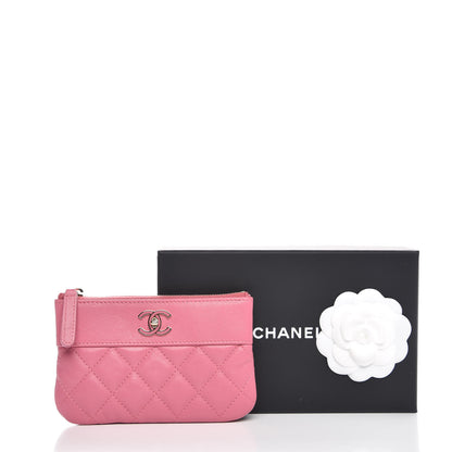 Chanel Sheepskin Quilted Small Vintage Mademoiselle Cosmetic Case Pink 8 of 8