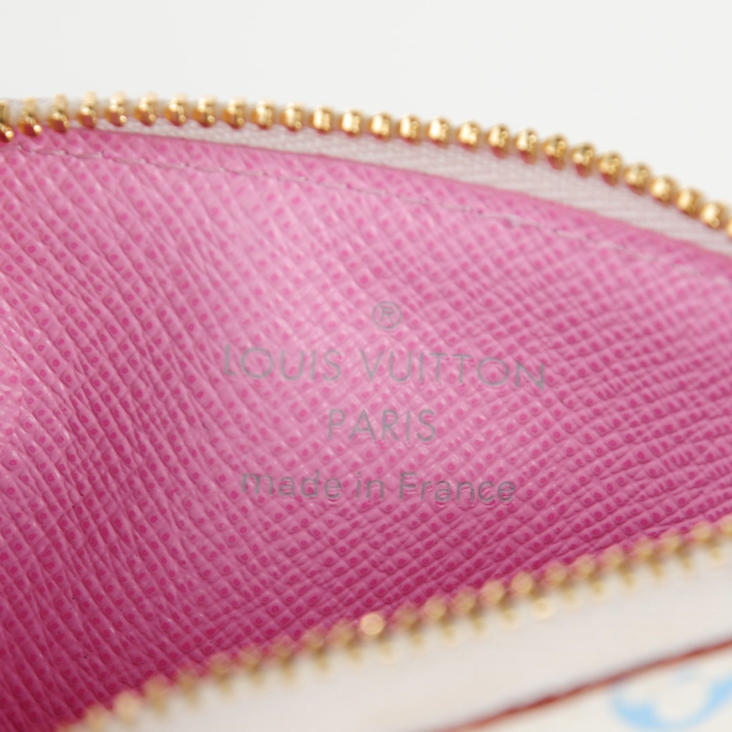 Monogram Multicolor Key Pouch White Litchi