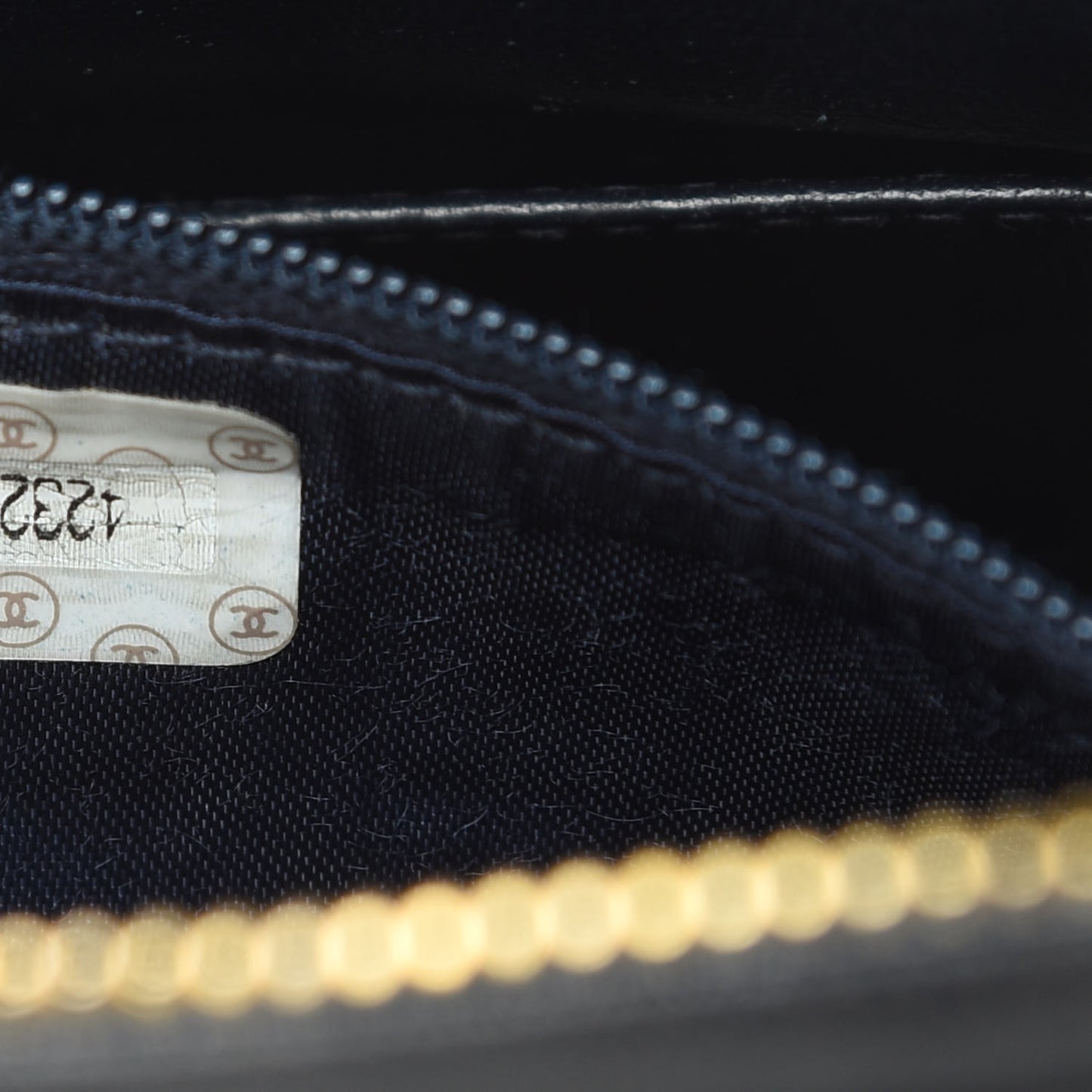 Lambskin Quilted CC Shoulder Bag Navy