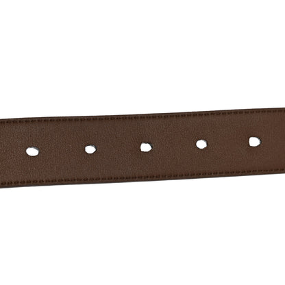 Saint Laurent Smooth Calfskin Monogram Square Buckle Belt 80 32 Brown 5 of 6