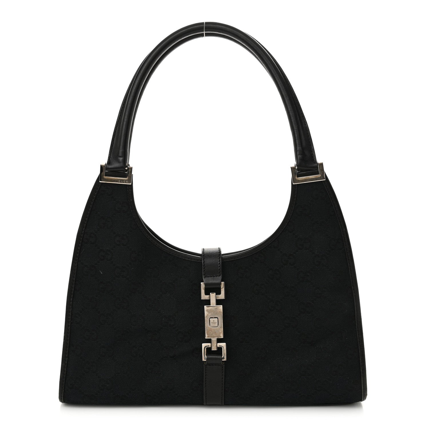 Gucci Monogram Bardot Shoulder Bag Black 1 of 13