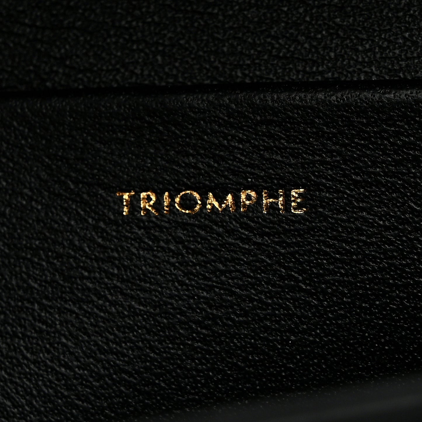 Shiny Calfskin Triomphe Crystals Chain Shoulder Bag Black