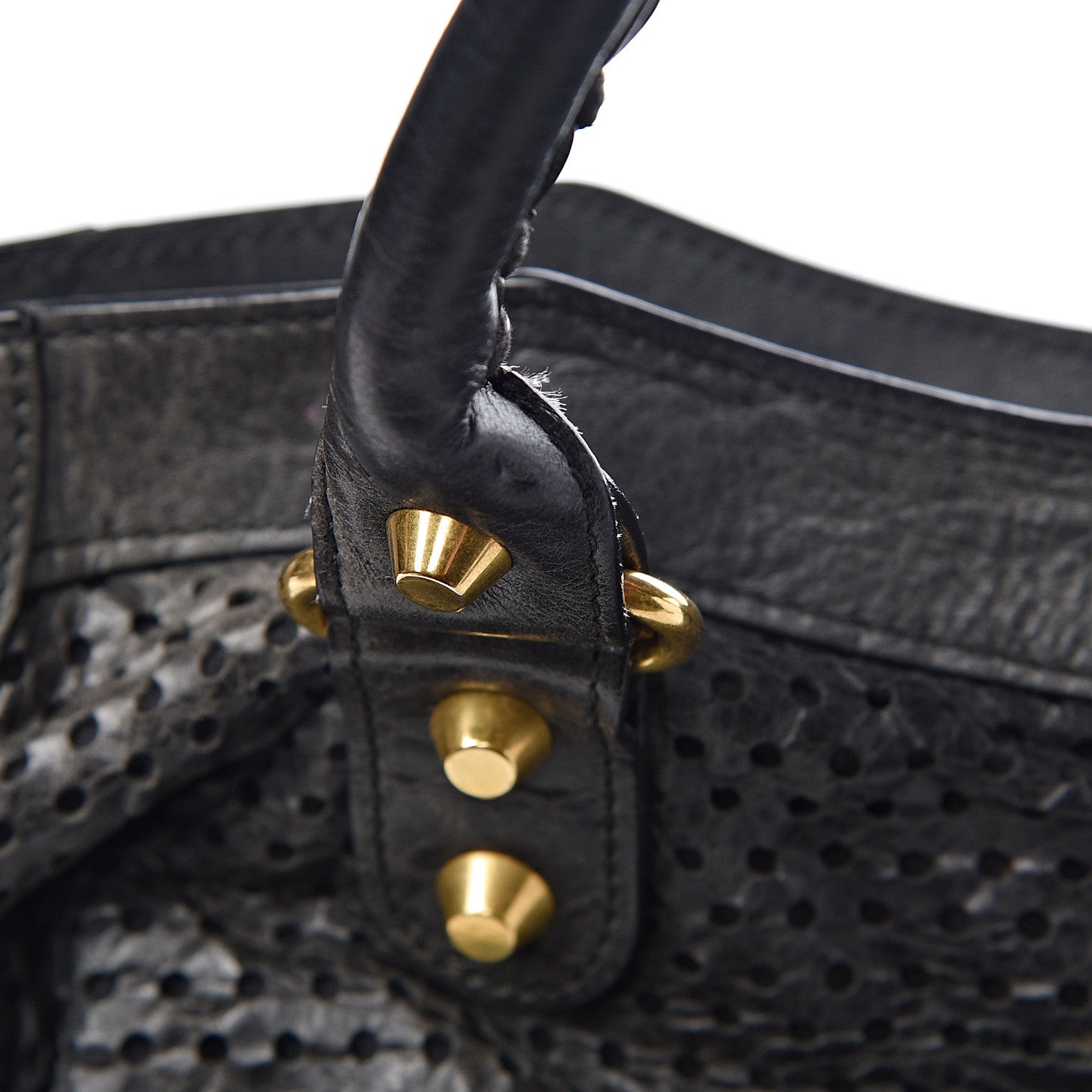Balenciaga Agneau Laser Cut Cross Classic Gold Hardware City Black 16 of 16