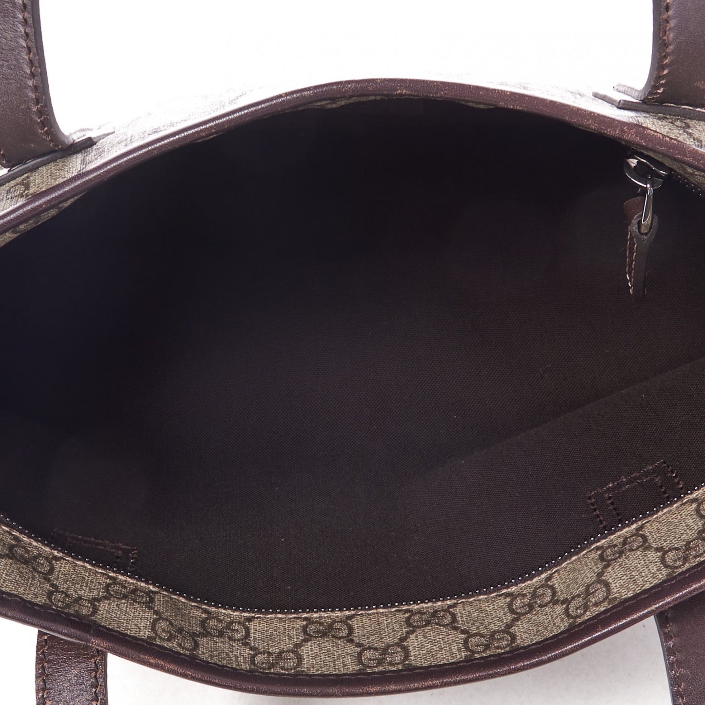 GG Supreme Monogram Small Joy Tote Dark Brown