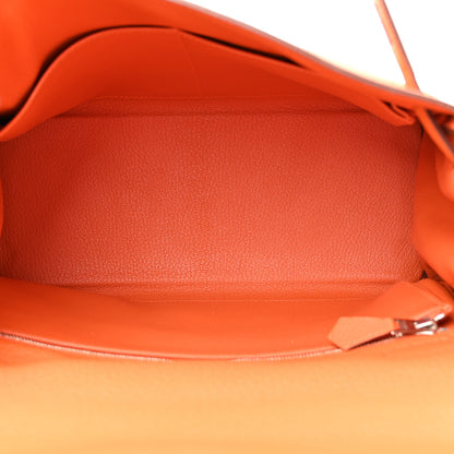 Hermes Taurillon Clemence Kelly Retourne 28 Orange 5 of 10