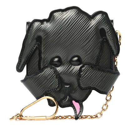 Louis Vuitton Calfskin Epi Catogram Dog Card Holder Gris 1 of 5