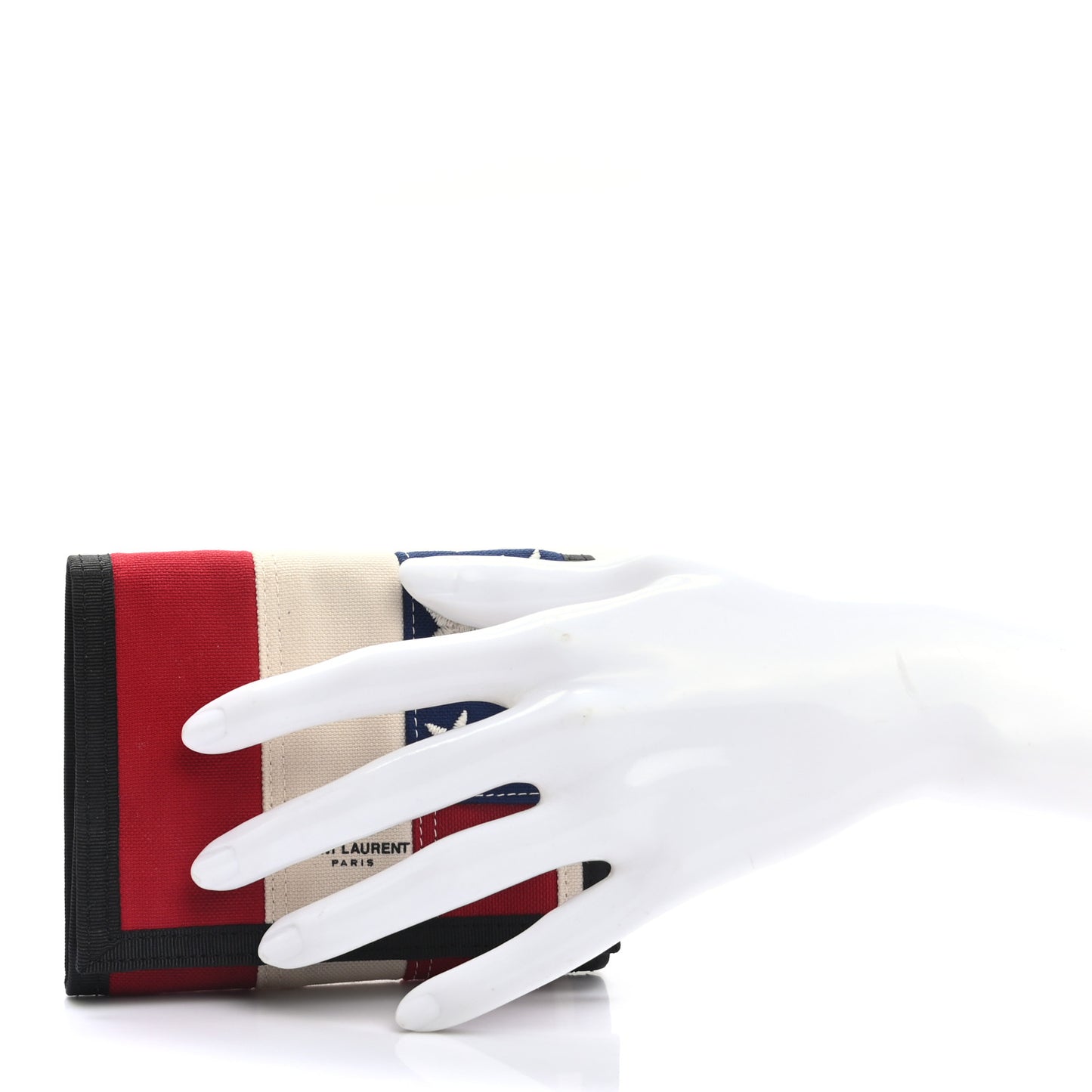 Canvas American Flag Print Buffalo Compact Wallet