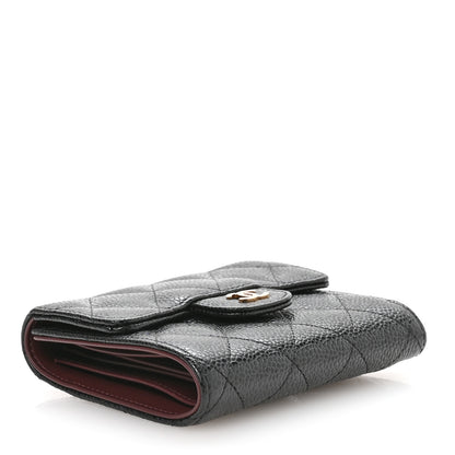 Chanel Caviar Quilted Compact Flap Wallet Black 4 of 9