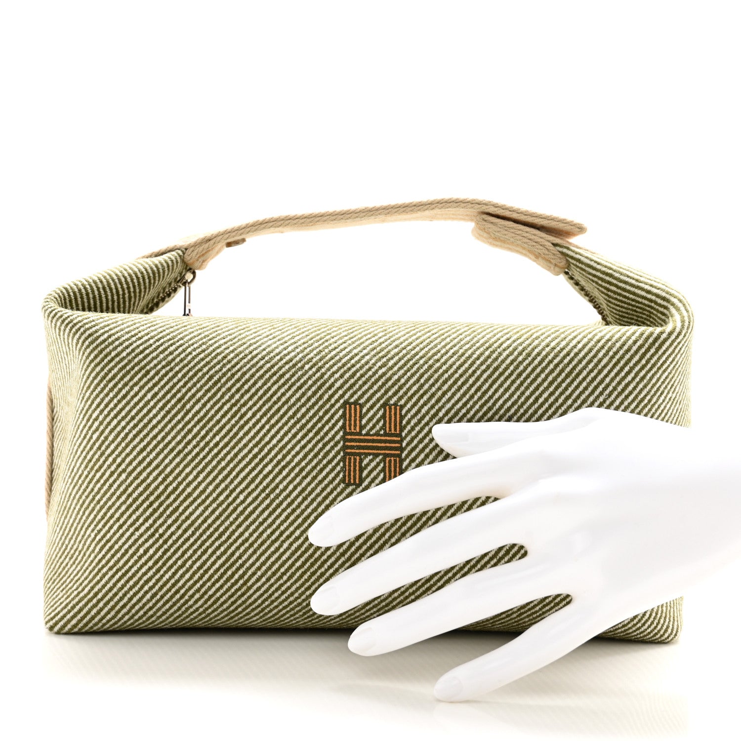 Hermes Wool Large Bride-A-Brac H Natte Pouch Vert Foret 2 of 7