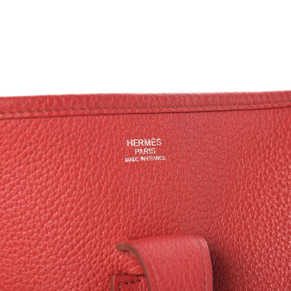 Hermes Taurillon Clemence Evelyne III GM Rouge Garance 6 of 10