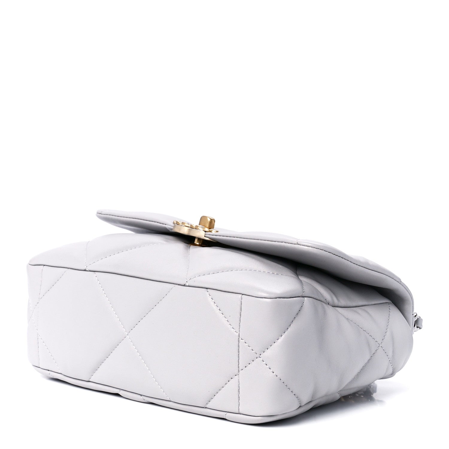 Chanel Lambskin Quilted Medium Chanel 19 Flap Grey 9 of 12