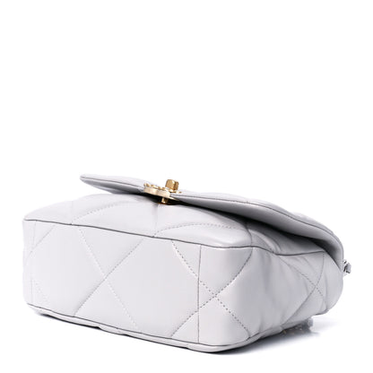 Chanel Lambskin Quilted Medium Chanel 19 Flap Grey 9 of 12