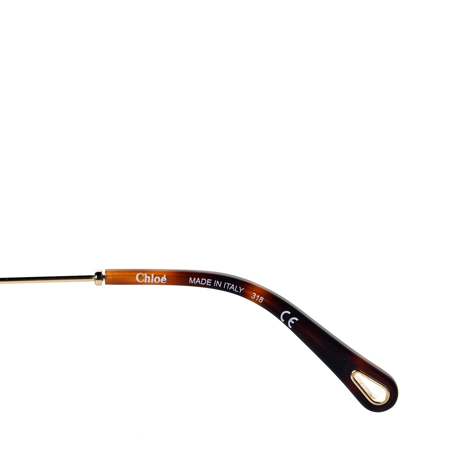 Chloe Poppy Cutout Square Sunglasses CE133S Havana Brown 3 of 6