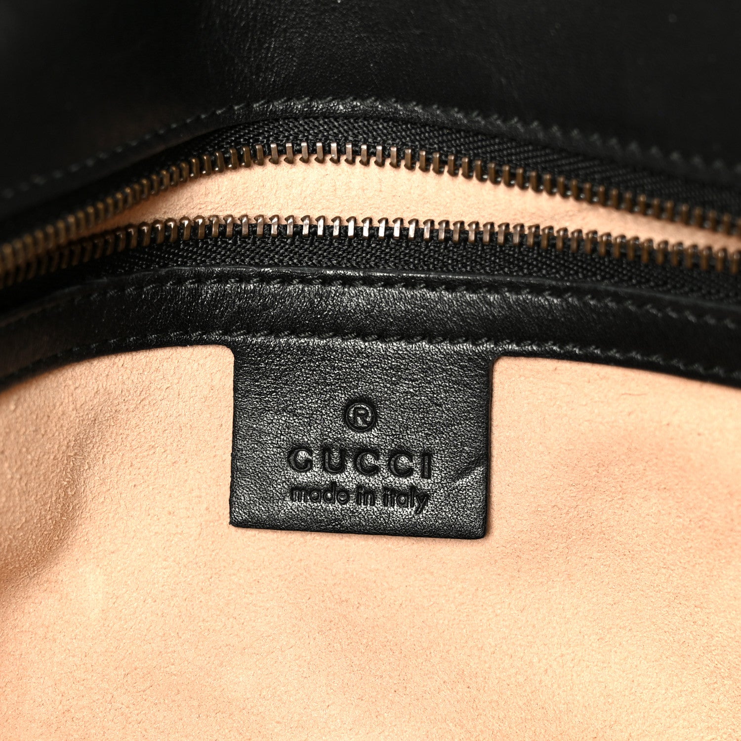 Gucci Calfskin Matelasse Small GG Marmont Chain Shoulder Bag Black 6 of 11