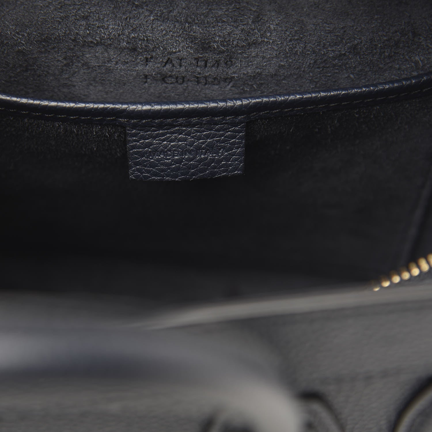 Celine Drummed Calfskin Nano Luggage Navy Blue 6 of 10