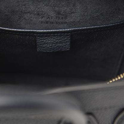 Celine Drummed Calfskin Nano Luggage Navy Blue 6 of 10