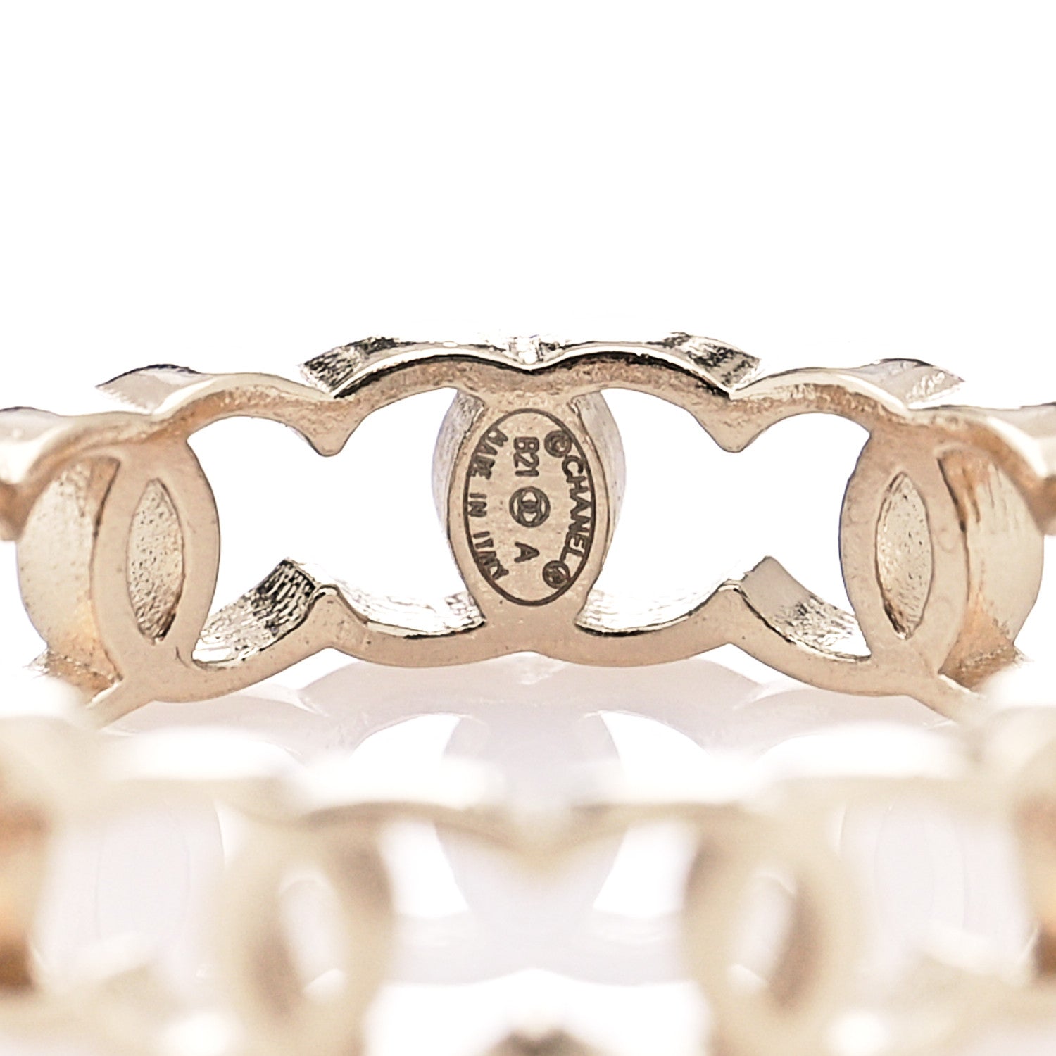 Chanel Metal CC Ring 6 52 Gold 4 of 6