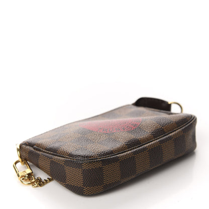 Louis Vuitton Damier Ebene Complice Trunks and Bags Mini Pochette Accessories Red 4 of 6
